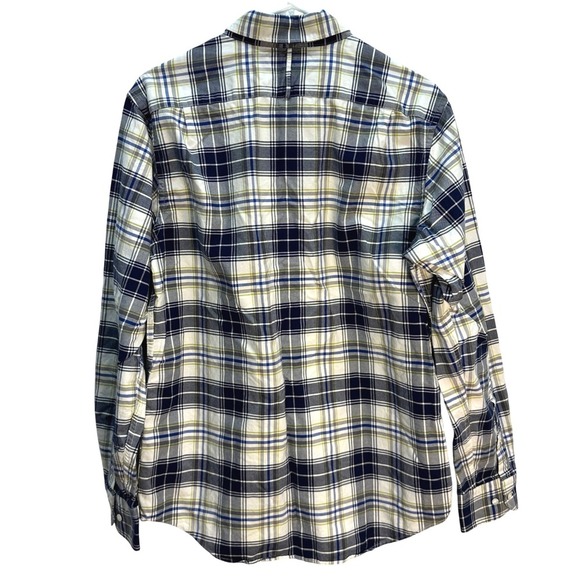 Banana Republic Oxford Shirt Slim Fit Plaid Checkered Long Sleeve Mens Medium - Picture 2 of 7